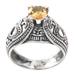 Sukawati Sun,'Balinese Citrine Solitaire with Sterling Silver Cutouts'