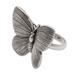 Blessed Butterfly,'925 Sterling Silver Butterfly Cocktail Ring from Bali'