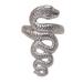 Slinking Serpent,'Handmade 925 Sterling Silver Snake Cocktail Ring'