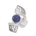 Cosmic Twist in Blue,'Sodalite and Sterling Silver Filigree Band Cocktail Ring'