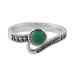 Gala Green,'Sterling Silver Marcasite and Green Onyx Cocktail Ring'