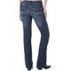 Wrangler Women's Western Stretch Boot Cut Jean, Navy, 9W x 32L