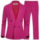 Women's 2 Pieces Fashion Official Suit Trousers Suit Mi44 (Rose, 14W)