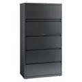 Hirsh 36 inch Wide 5 Drawer Metal Lateral File Cabinet for Home and Office Holds Letter Legal and A4 Hanging Folders Charcoal