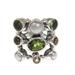 'Tree of Lights' - Pearl and Peridot Cluster Ring