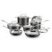 Cuisinart 11 Piece Black Stainless Steel Cookware Set Enameled Cast Iron/Cast Iron in Black/Gray | Wayfair BSC7-11