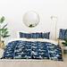 East Urban Home Raven Jumpo Shark X Ray Duvet Cover Set Microfiber, Polyester in Blue | King Duvet + 2 Shams + 2 Throw Pillows | Wayfair