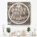 The Holiday Aisle® Holly Jolly by Olivia Rose - Wrapped Canvas Textual Art Print Canvas in Brown/Green/White | 30 H x 30 W x 1.5 D in | Wayfair