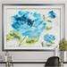 Charlton Home® 'Softly Blue' Framed Acrylic Painting Print Paper in Brown | 28 H x 38 W x 1.5 D in | Wayfair 883FEAE7097E48A4B71F91A7DA985675