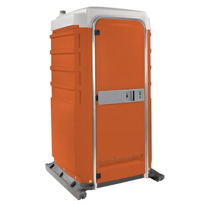 Porta Potty | PolyJohn FS3-3011 Fleet Orange Premium Portable Restroom with Freshwater Flush Tank - Assembled