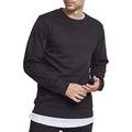Urban Classics Herren Basic Terry Crew Sweatshirt, Schwarz (Black 00007), XL