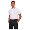 BOSS Mens Paddy Pro Regular-fit Polo Shirt in Cotton-Blend piqué with S.Café® White
