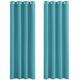 PONY DANCE Blue Window Curtains - Kids Eyelet Curtain Panels for Light Block Decorative Sliding Door Drapes for Cafe/Meeting Room Privacy Protect, 2 PCs, 55-inch Wide x 94-inch Long, Turquoise Blue