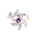 Lavender Branches,'925 Sterling Silver Amethyst Cocktail Ring from India'