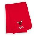 Infant Red Chicago Bulls Personalized Blanket