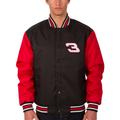 Men's JH Design Black/Red Richard Childress Racing Poly-Twill Varsity Jacket