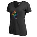 Women's Fanatics Branded Black Las Vegas Aces Team Pride V-Neck T-Shirt