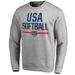 Men's Fanatics Branded Heathered Gray USA Softball Team Base Sweatshirt