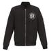 Men's JH Design Black Brooklyn Nets Lightweight Nylon Full-Zip Bomber Jacket