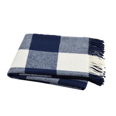 Classic Buffalo Check Throw - Navy - Ballard Designs