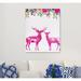 KAVKA DESIGNS 'Pink Deer' - Wrapped Canvas Graphic Art Print Canvas in Green | 20 H x 1.3 D in | Wayfair PGW-369-16X20-TEL9484