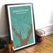 Wrought Studio™ 'Charlottetown City Map' Framed Graphic Art Print Poster in Nature Paper | 24 H x 18 W x 0.05 D in | Wayfair