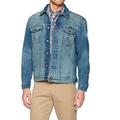 Wrangler Men's Western Style Denim Jacket Outerwear, Mid Tint, Medium
