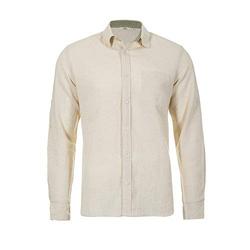 Mens Organic Cotton & Hemp Casual Shirt (Natural, XXL)