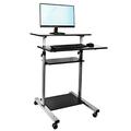 TekBox Standing Computer Desk - Home or Office Portable PC Mobile Workstation