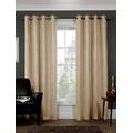 66" x 72" (168x183cm) Luxury Natural Cream Soft Faux Suede Thermal Blackout Ring Top Eyelet Pair Curtains Lined, Heavy Fabric By SW Living