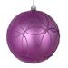 Vickerman 537275 - 4.75" Orchid Candy Ball Circle Glitter Christmas Tree Ornament (4 pack) (N182569D)