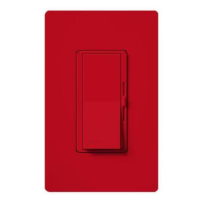 Lutron 09225 - 120 volt Hot Red Toggler Single-Pole / 3-Way LED / Incandescent Wall Dimmer Switch