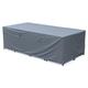 Housse de protection 230x112cm gris foncé - Bâche rectangulaire en polyester enduit pa pour tables