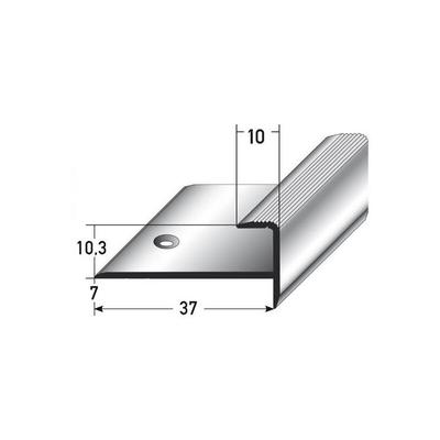 Einschubprofil 'Matane', mit Nase für Laminat / Parkett, 10,3 mm Einfasshöhe, Aluminium eloxiert,