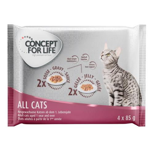 4 x 85 g All Cats Concept for Life Katzenfutter nass