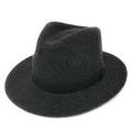 Cotswold Country Hats Fedora Hat Mens Wool Felt Crushable with Leather Belt Trim - Mixed Colours & Sizes (X-Large, Mottled Charcoal Grey)