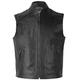 Skintan Mens Real Genuine Leather Cowhide Motorcycle Biker Gilet Full Grain Ranger Waistcoat Cut Off Vest Classic Custom Cruiser Motorbike Jacket in Black Jax Size 3XL 48