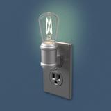 AmerTac Vintage Edison Filament LED Night Light Metal | 4.2 H x 1.5 W x 1.5 D in | Wayfair NL-EDSN-DB