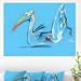 East Urban Home 'Pelican' Painting Canvas/Metal in Blue | 30 H x 40 W x 1.5 D in | Wayfair E5E4BC8E233349E295CD70E4EEC6D3D2