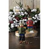Spode Christmas Tree Nutcracker Salt & Pepper 4.5" Earthenware in Black/Green/Red | 5.5 H x 2.75 W in | Wayfair 1667730