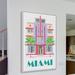 Winston Porter Miami Art Deco - Graphic Art Print Canvas in Blue/Green/Red | 30 H x 20 W x 1.5 D in | Wayfair 46B27E547BDC4E8AA79FE06937E382DF