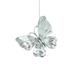 The Holiday Aisle® Silver Glittered Butterfly Hanging Figurine Ornament Plastic in Gray | 4 H x 1 W x 4 D in | Wayfair