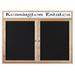 AARCO Changeable Enclosed Wall Mounted Letter Board w/ Header Wood/Felt in Red/Brown | 48 H x 96 W x 2 D in | Wayfair CDC4896-3H