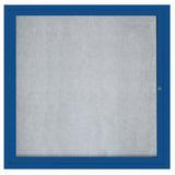 AARCO Outdoor Wall Mounted Bulletin Board Cork/Metal in Blue/White | 36 H x 36 W x 4 D in | Wayfair ODCC3636RIB
