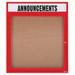 AARCO Enclosed Wall Mounted Bulletin Board Cork/Metal in Red/White | 36 H x 24 W x 2 D in | Wayfair DCC3624RHR