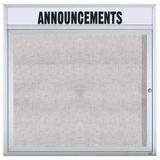 AARCO Illuminated Outdoor Enclosed Wall Mounted Bulletin Board Vinyl/Metal in White | 36 H x 36 W x 4 D in | Wayfair ODCC3636RHIIV