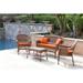 August Grove® Cecilton 4 Piece Rattan Sofa Seating Group w/ Cushions Synthetic Wicker/All - Weather Wicker/Wicker/Rattan in Orange | Outdoor Furniture | Wayfair
