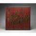 AA Importing 3-Piece Chinoiserie Design Wall Panel Figurine Set in Black/Orange/Red | 37 H x 39 W in | Wayfair 36275