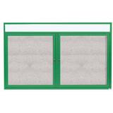 AARCO Illuminated Outdoor Enclosed Wall Mounted Bulletin Board Vinyl/Metal in White | 36 H x 60 W x 4 D in | Wayfair ODCC3660RHIW