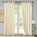 Alcott Hill® Mcgowen 100% Cotton Solid Room Darkening Thermal Tab Top Curtain Panels Metal in White | 72 H in | Wayfair